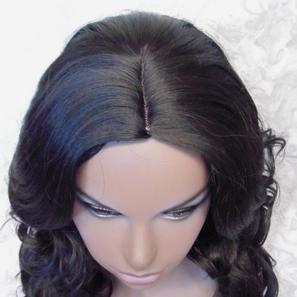 NEW Long Thick Curly Black Heat Resistant Wig main image 4